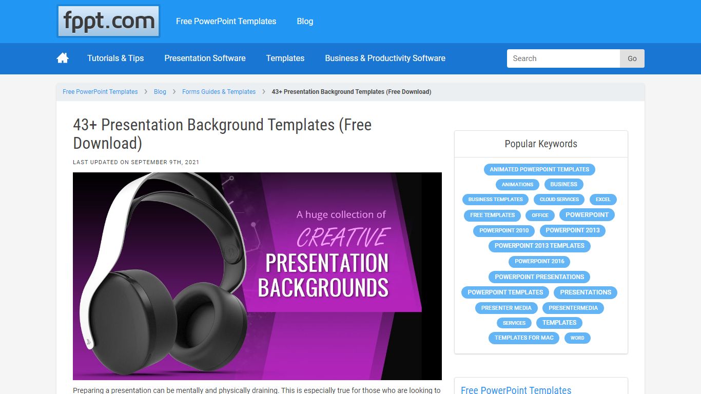 43+ Presentation Background Templates (Free Download) - FPPT